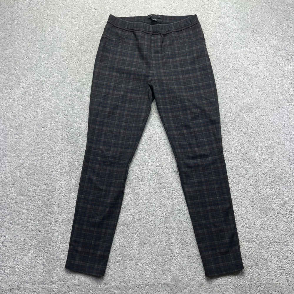 Sanctuary Grease Leggings Womens Large Plaid Pull On Stretch Ponte Rayon Blend